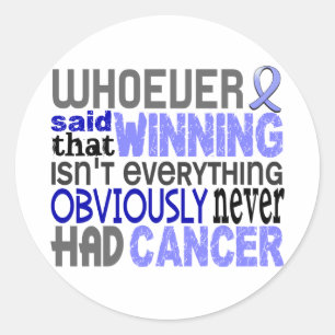 Sticker Rond Qui A Dit Cancer De La Prostate