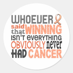 Sticker Rond Qui A Dit Le Cancer De L'Utérine