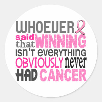 Sticker Rond Qui A Dit Le Cancer Du Sein
