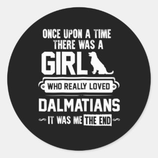 Sticker Rond Qui aimait vraiment les Dalmatiens
