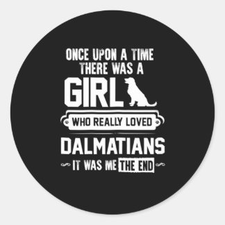 Sticker Rond Qui aimait vraiment les Dalmatiens