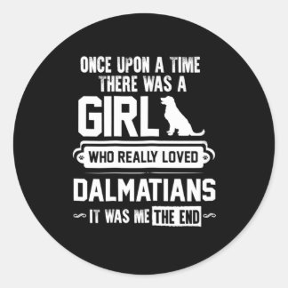Sticker Rond Qui aimait vraiment les Dalmatiens