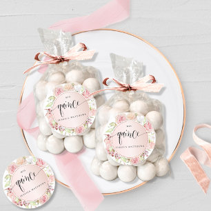 Sticker Rond Quince, espagnol, rose, Blush Rose or Floral