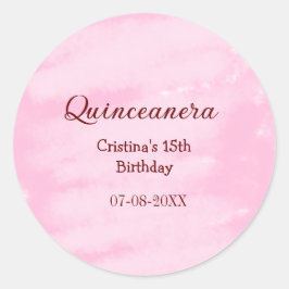 Sticker Rond Quinceanera anos 15e anniversaire ajouter nom text
