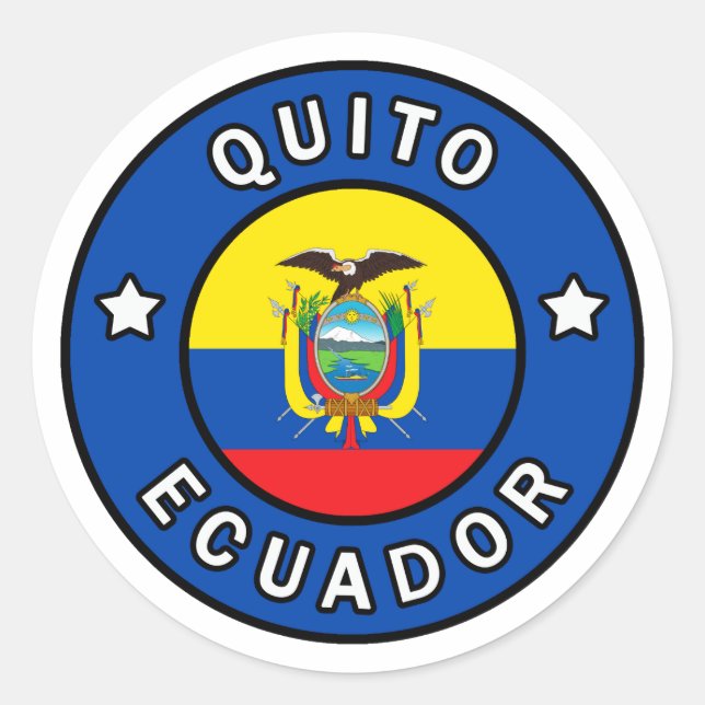 Sticker Rond Quito Équateur (Devant)