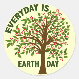 STICKER ROND QUOTIDIEN EST LE JOUR DE LA TERRE