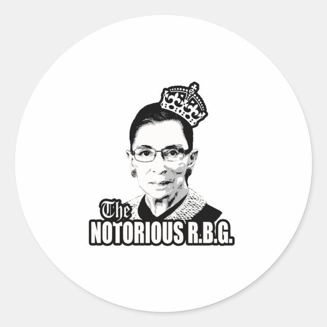 Sticker Rond R.B.G. de triste renommée (Devant)
