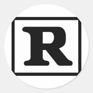 Sticker Rond R évalué