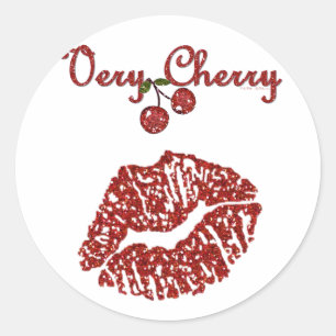 Sticker Rond RAB Rockabilly très Cherry Kiss