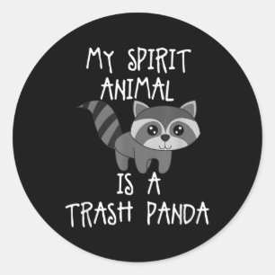 Sticker Rond Raccoon Panda Raton farci Animal Raccoon Plush R