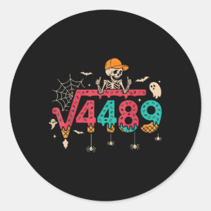 Sticker Rond Racine carrée 4489 Prof de maths drôle 67 Meme Hal