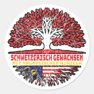 Sticker Rond Racine d'arbre de Suisse malaisienne