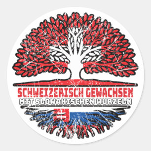 Sticker Rond Racine de l'arbre suisse
