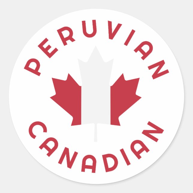 Sticker Rond Racines canadiennes péruviennes (Devant)