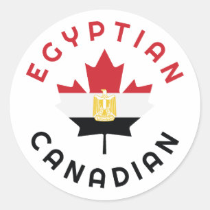 Sticker Rond Racines égyptiennes canadiennes