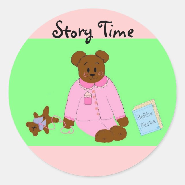 Sticker Rond Raconte-Moi Une Histoire (Devant)