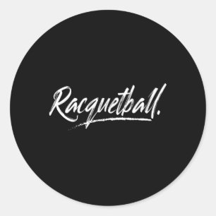 Sticker Rond Racquetball Et Dans Une Police Agressive
