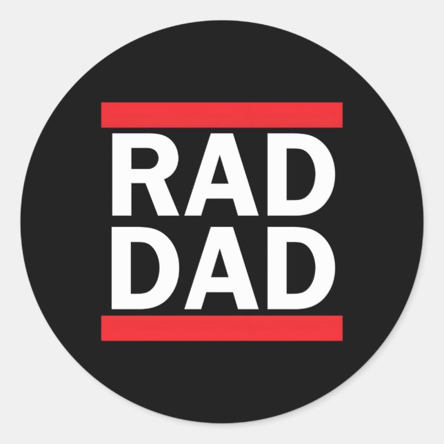 Sticker Rond Rad Papa papa Bonne Fête des pères (Devant)
