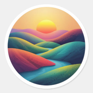 Sticker Rond Radiant Morning