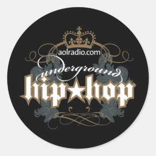 Sticker Rond Radio AOL - Hip-Hop souterrain