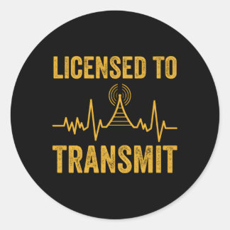 Sticker Rond Radio Ham Pour Transmettre Radio Amateur