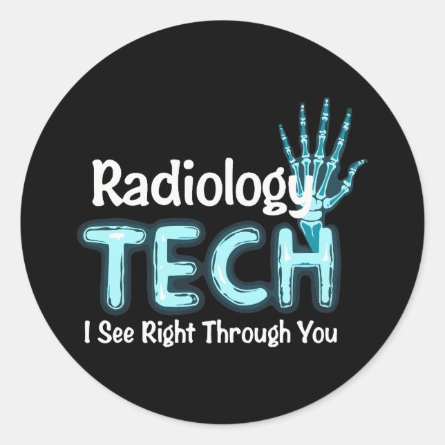 Sticker Rond Radiologie Tech Humour X Ray (Devant)