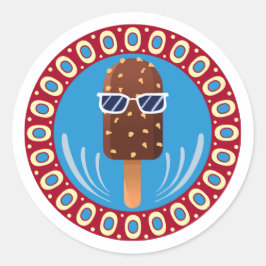 Sticker Rond rafraîchissant d'été