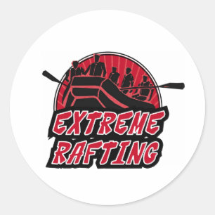 Sticker Rond Rafting extrême
