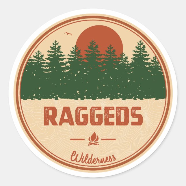 Sticker Rond Raggeds Wilderness Colorado (Devant)