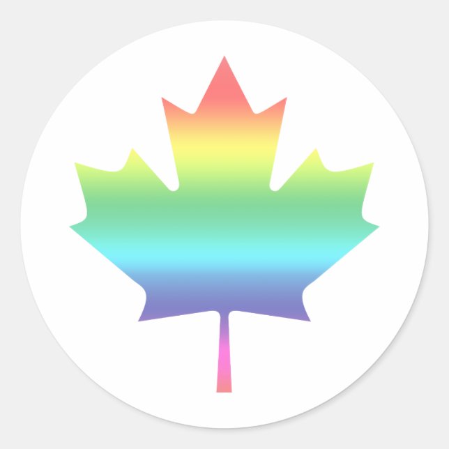 Sticker Rond Rainbow Canada (Devant)