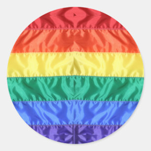 Sticker Rond Rainbow Flag Gay pride LGBTQ L'amour LGBT