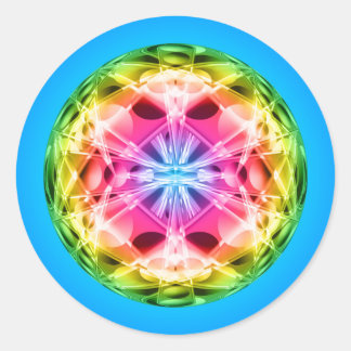 Sticker Rond Rainbow Orb Mandala