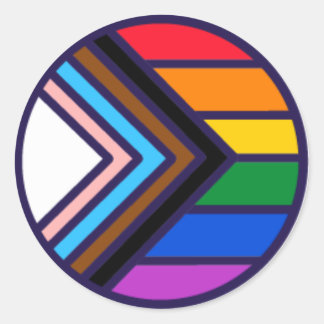 Sticker Rond Rainbow Pride Flag LGBTQ+
