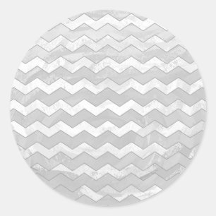 Sticker Rond Rainy Sky Grey Chevron Motif