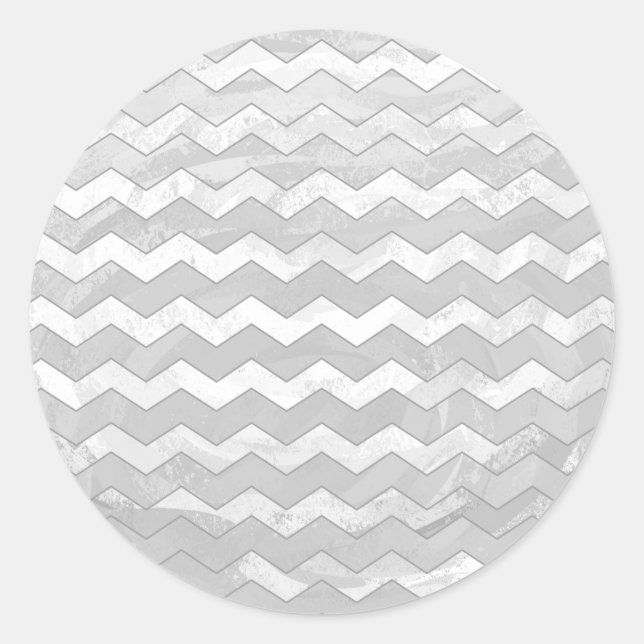 Sticker Rond Rainy Sky Grey Chevron Motif (Devant)