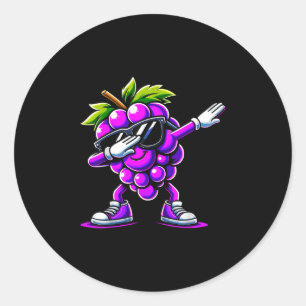 Sticker Rond Raisin Dabbing Au Fruit D'Été Sungles