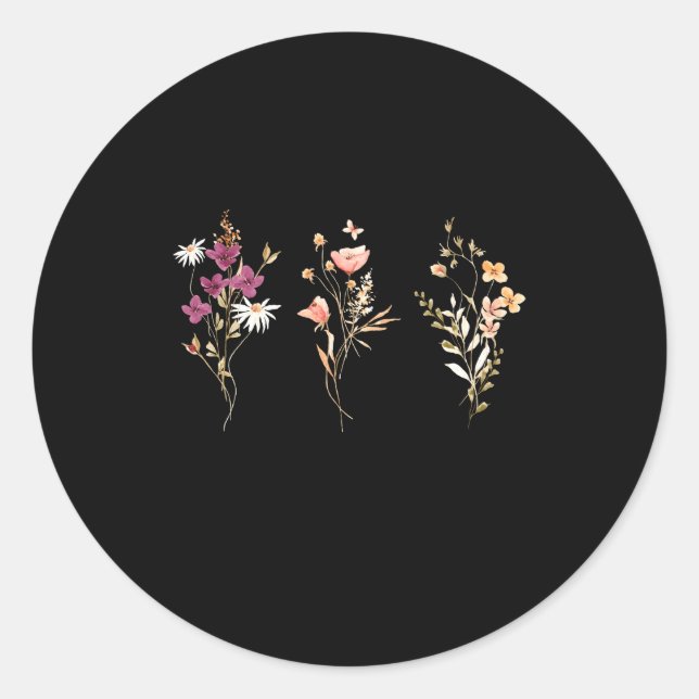 Sticker Rond Raising A Wildflower And Wildflower  (Devant)