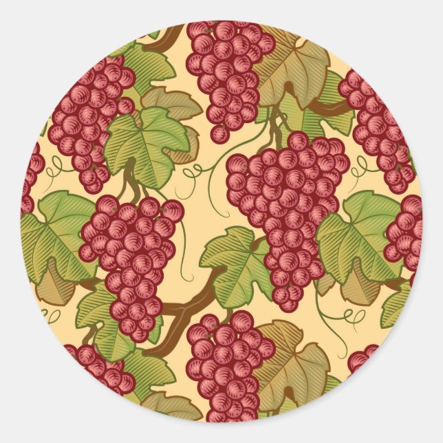 Sticker Rond Raisins (Devant)