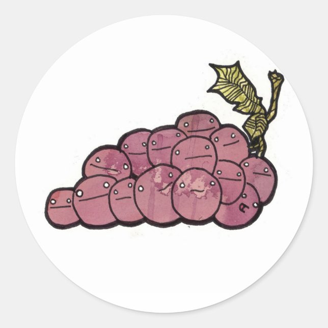 Sticker Rond raisins (Devant)