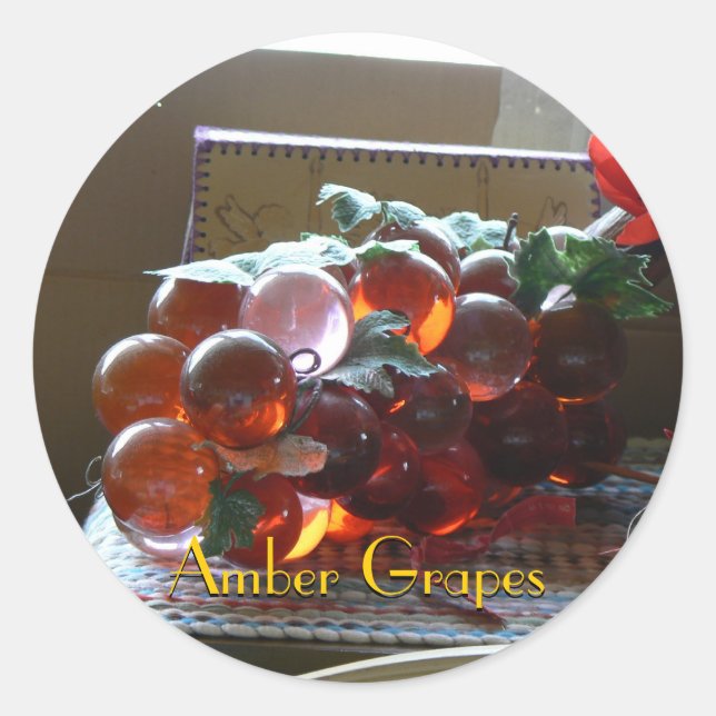 Sticker Rond Raisins d'ambre (Devant)
