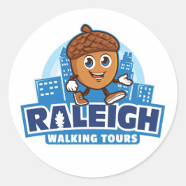 Sticker Rond Raleigh Randonnées pédestres Tours Cute Acorn