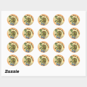 Sticker Rond Ralentissez, Turtle Rapide Couper Terrapin
