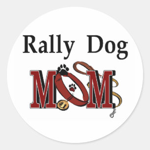 Sticker Rond Rallye Obéissance Chien Maman Cadeaux