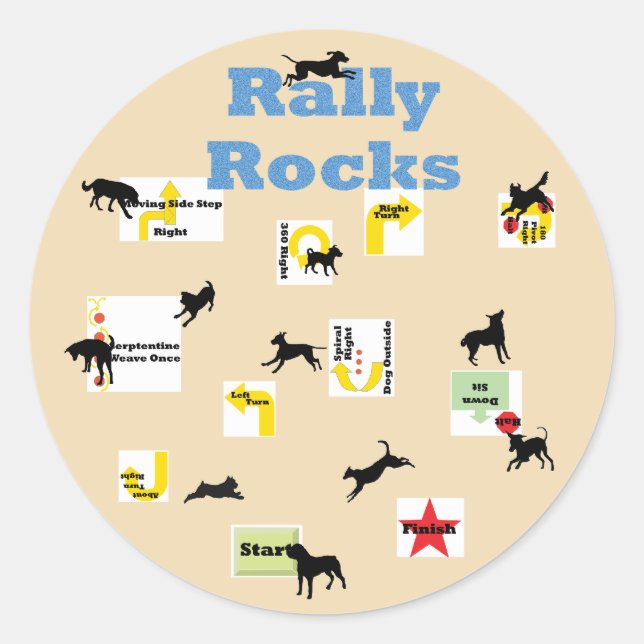 Sticker Rond Rallye Rocks (Devant)