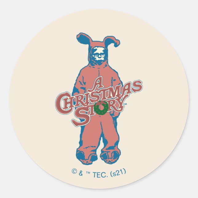 Sticker Rond Ralphie | Cauchemar rose (Devant)