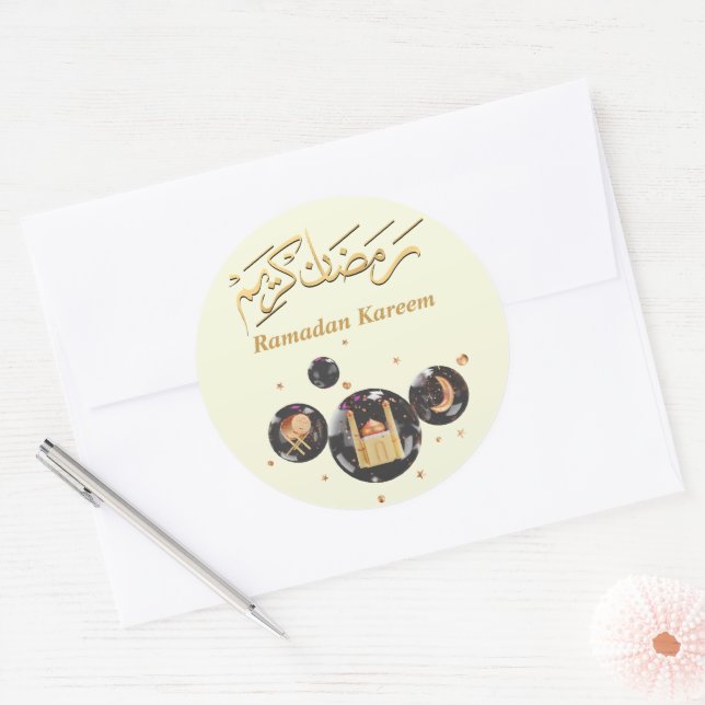 Sticker Rond Ramadan Kareem (Enveloppe)