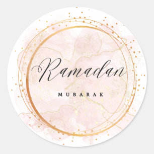STICKER ROND RAMADAN MUBARAK