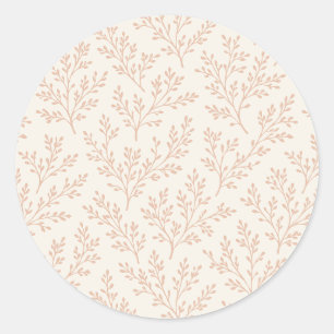 Sticker Rond Rameaux de forêt Chaud Abricot - Neutre