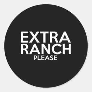 Sticker Rond Ranch Extra S'Il Vous Plaît Footer Salade Américai