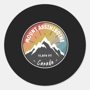 Sticker Rond Randonnée À Mont Assiniboine - Canada